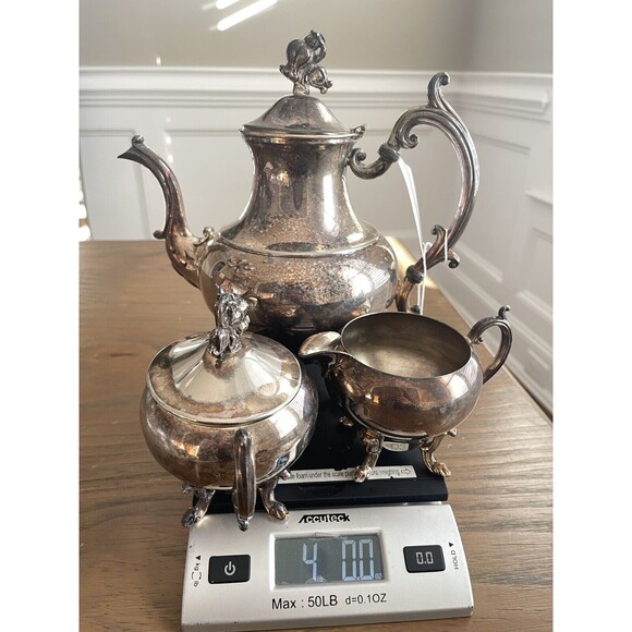 Meneses Orfebres of Madrid Spain Antique Tea/Coffee three piece set - Picture 1 of 9